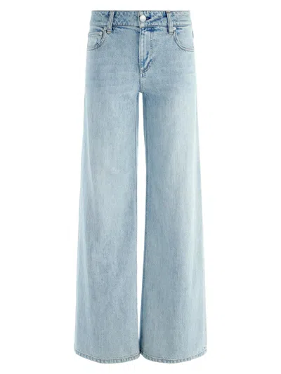 Alice And Olivia Women's Amazing Low-rise Baggy Jeans In Blue