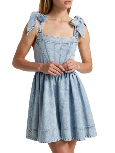 Alice And Olivia Women's Amina Denim Corset Minidress