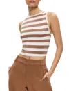 Alice And Olivia Women's Andre Striped Tank In Brown