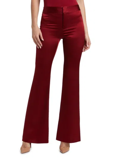 Alice And Olivia Women's Andrew Mr Bootcut Slim Pants In Burgundy