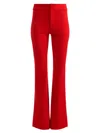 Alice And Olivia Deanna High-waisted Bootcut Trousers In Red
