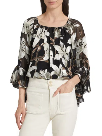 Alice And Olivia Women's Ardelia Floral Off-the-shoulder Blouse