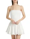 Alice And Olivia Women's Arden Drop-waist Bubble Minidress In White