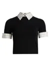 Alice And Olivia Aster Collared Pullover In Multi