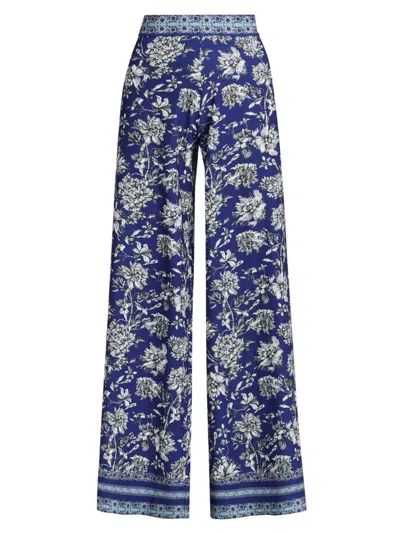 Alice And Olivia Women's Athena Floral Wide-leg Pants