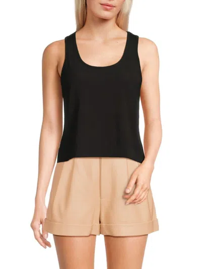 Alice And Olivia Women's Avril Scoopneck Boxy Tank Top In Black