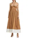 Alice And Olivia Women's Beatrix Sweetheart Tie-neck Maxi Dress
