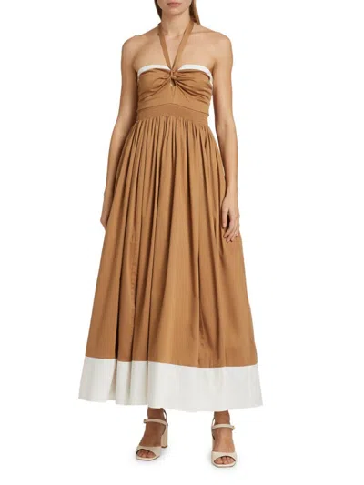 Alice And Olivia Women's Beatrix Sweetheart Tie-neck Maxi Dress