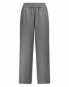 Alice And Olivia Women's Benny Baggy Pull Up Pant In Charcoal/white In Multi