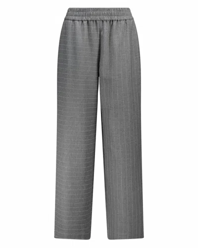 Alice And Olivia Women's Benny Baggy Pull Up Pant In Charcoal/white In Multi