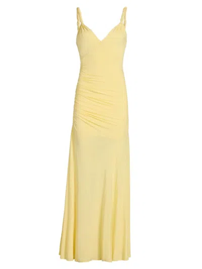 Alice And Olivia Women's Bianca Twist-strap Maxi Dress In Yellow