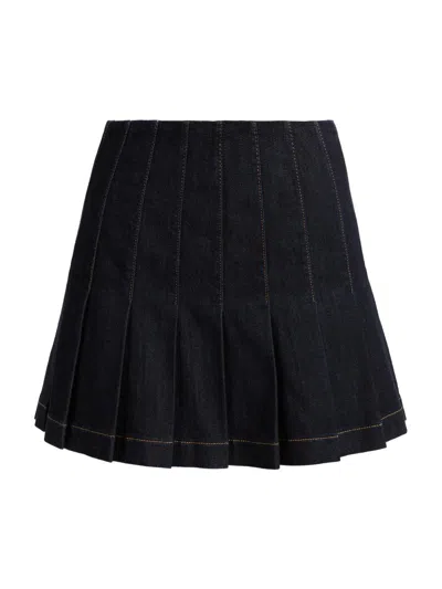 Alice And Olivia Women's Carter Denim Miniskirt In Blue