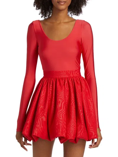 Alice And Olivia Women's Chara Bubble-hem Minidress