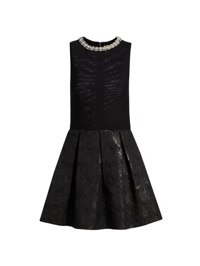 Alice And Olivia Chara Embellished Mini Dress In Multi