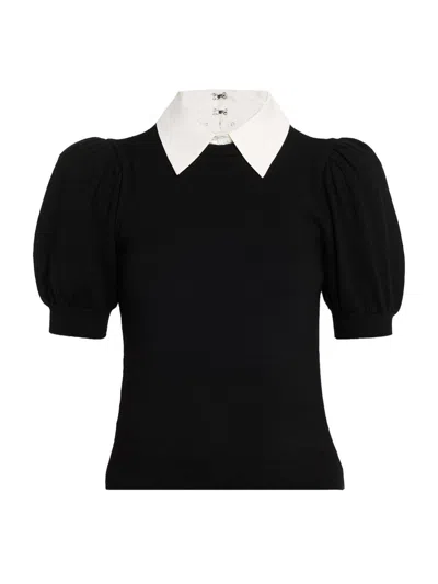 Alice And Olivia Women's Chase Puff-sleeve Jumper In Multi