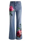Alice And Olivia Chic Full Length Jean In Blue