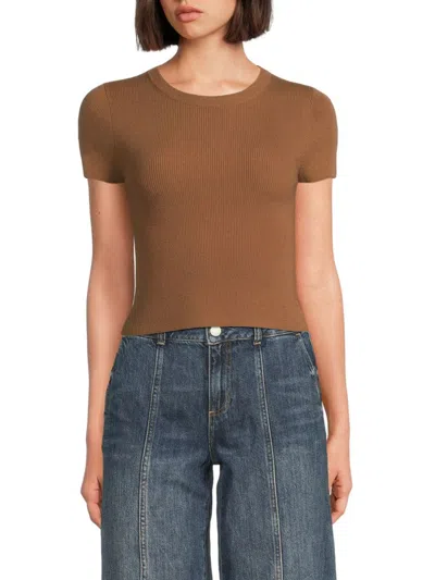 Alice And Olivia Women's Ciara Stretch-wool Ribbed Top