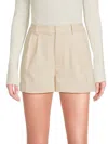 Alice And Olivia Women's Conry Solid Pleated Shorts In Neutral