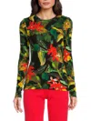 Alice And Olivia Alice + Olivia Delaina Long Sleeve Top In Multi