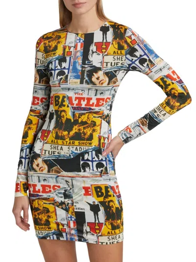 Alice And Olivia Women's Delora Comic Printed Minidress In Multi