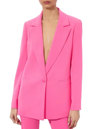 Alice And Olivia Women's Denny One-button Oversized Blazer In Pink
