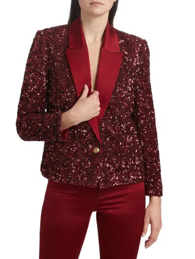 ALICE AND OLIVIA WOMEN'S DEVYN SEQUIN BLAZER