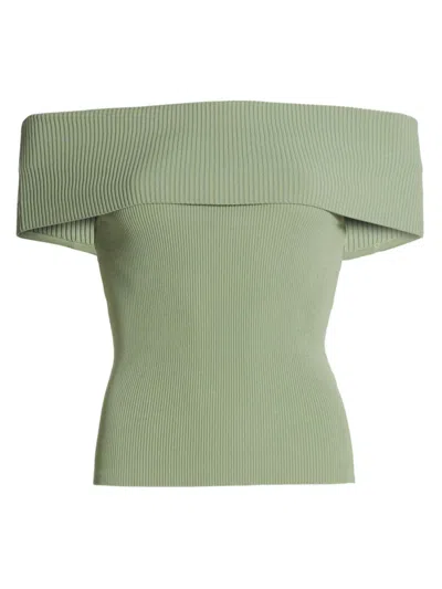 Alice And Olivia Women's Dolan Off-the-shoulder Top In Sage