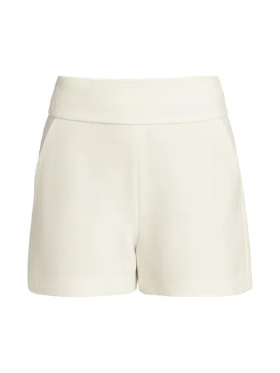 Alice And Olivia Donald High Waist Shorts In Neutral