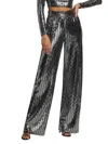 Alice And Olivia Women's Elba Sequined Wide-leg Pants In Black