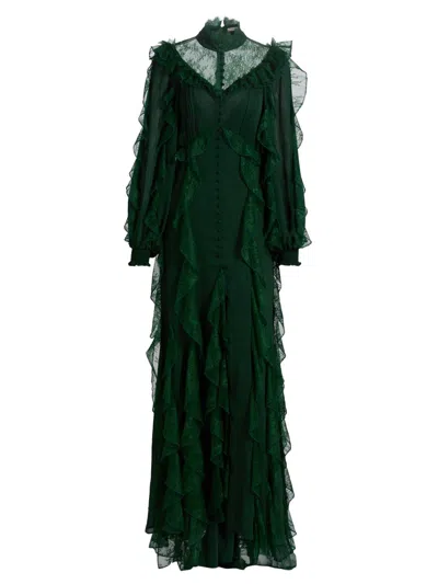Alice And Olivia Elea Maxi Dress In Green