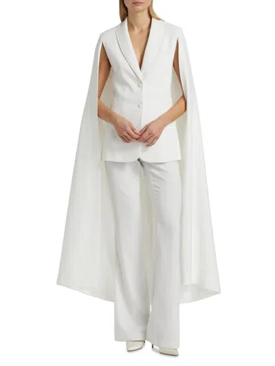 Alice And Olivia Women's Esther Capelet Blazer In White