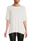 Alice And Olivia Women's Evan Linen Oversized T-shirt In White