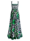 ALICE AND OLIVIA WOMEN'S GUINEVERE FLORAL DAMASK BUSTIER MAXI DRESS