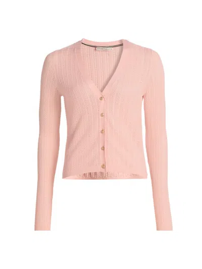 Alice And Olivia Women's Gwen Slim V-neck Cardigan In Pink
