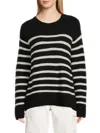 Alice And Olivia Women's Harold Striped Wool & Cashmere Sweater In Black