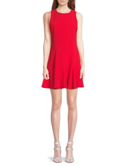 Alice And Olivia Women's Isa Crewneck A-line Minidress In Yellow