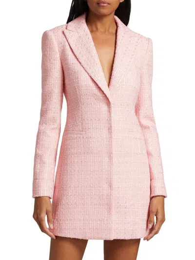 Alice And Olivia Women's Justin Tweed Blazer Minidress In Pink