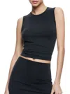 Alice And Olivia Kappa Cropped Tank In Black