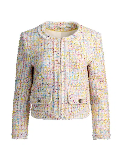 ALICE AND OLIVIA WOMEN'S LANDON TWEED CROP JACKET