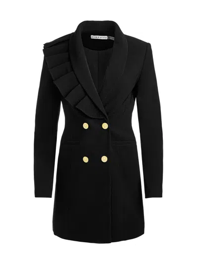 Alice And Olivia Women's Latoya Ruffled Blazer Minidress In Black