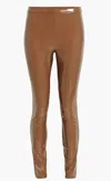 Alice And Olivia Women's Leather Leggings In Brown In Brown