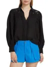 Alice And Olivia Venty Blouse In Black