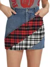 Alice And Olivia Women's Lisanne Patchwork Denim Miniskirt In Multi