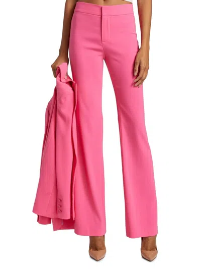 Alice And Olivia Women's Livi Mid-rise Pants In Pink