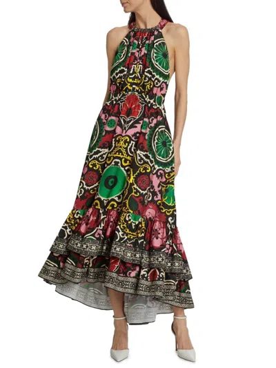 Alice And Olivia Women's Loyce Geometric Twist-back Maxi Dress