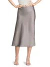 Alice And Olivia Women's Maeve Satin A-line Midiskirt