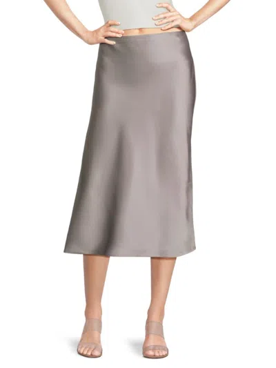 Alice And Olivia Women's Maeve Satin A-line Midiskirt