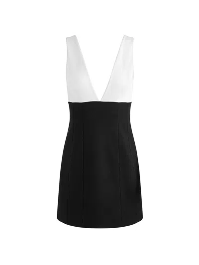 Alice And Olivia Mandy Plunge-neck Mini Dress In Multi