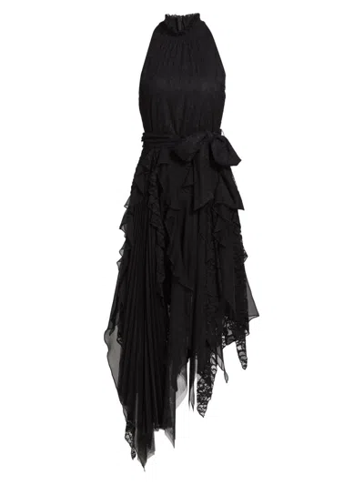 Alice And Olivia Women's Marzita Shipwreck Lace Maxi Dress In Black