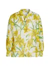 ALICE AND OLIVIA WOMEN'S MAYLIN FLORAL COTTON-SILK BLOUSE